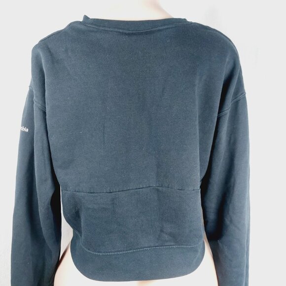 Columbia Women's Black Trek Colorblock Crew Neck Pullover Cropped Sweatshirt XL - Picture 4 of 14
